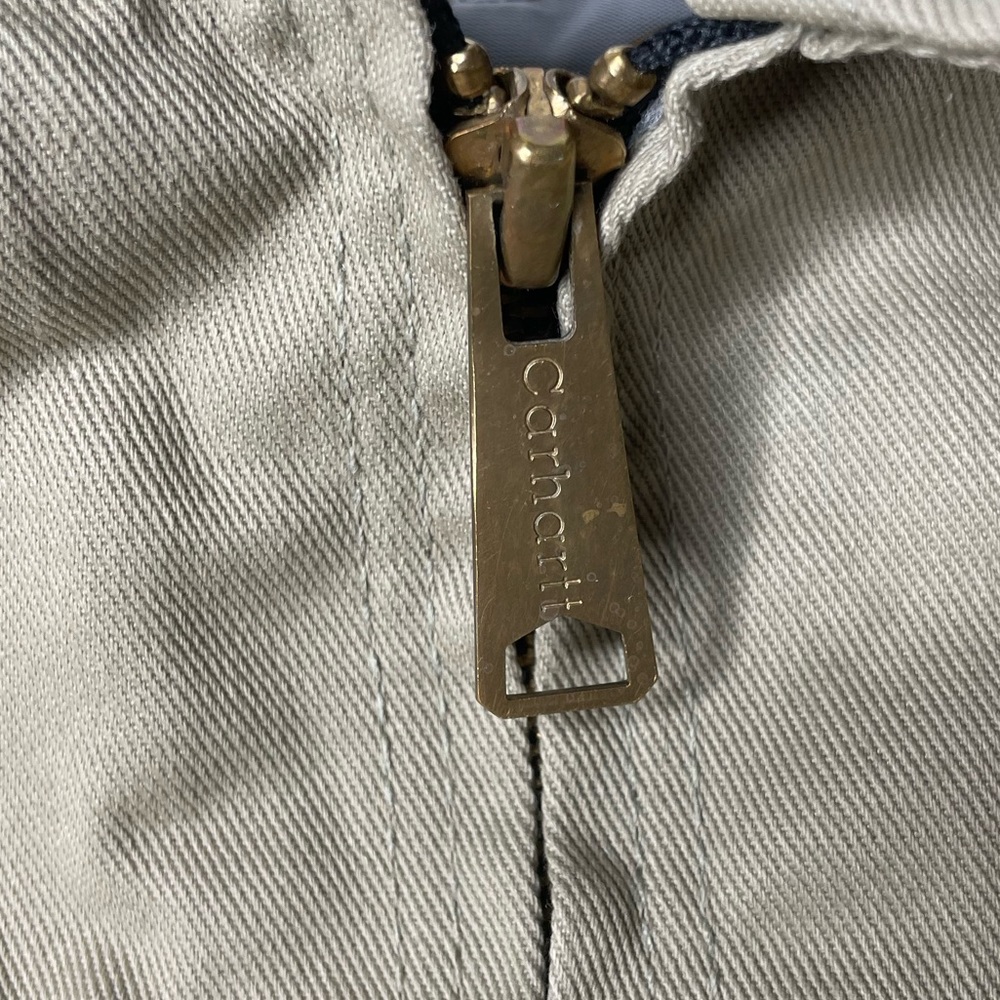 Vintage Carhartt Jacket Size Large Quilted Tan Full Zip Collared. - Picture 3 of 13
